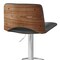 Armen Living Thierry Adjustable Swivel Gray Faux Leather with Walnut Back and Chrome Bar Stool LCTHBAWAGR - alternate 5
